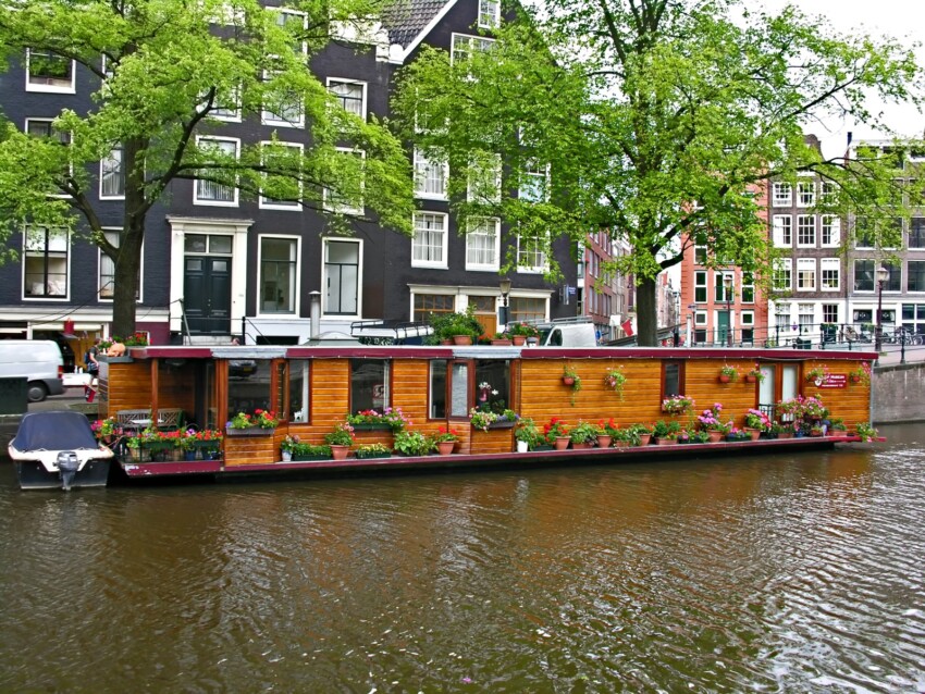 Houseboats in Amsterdam